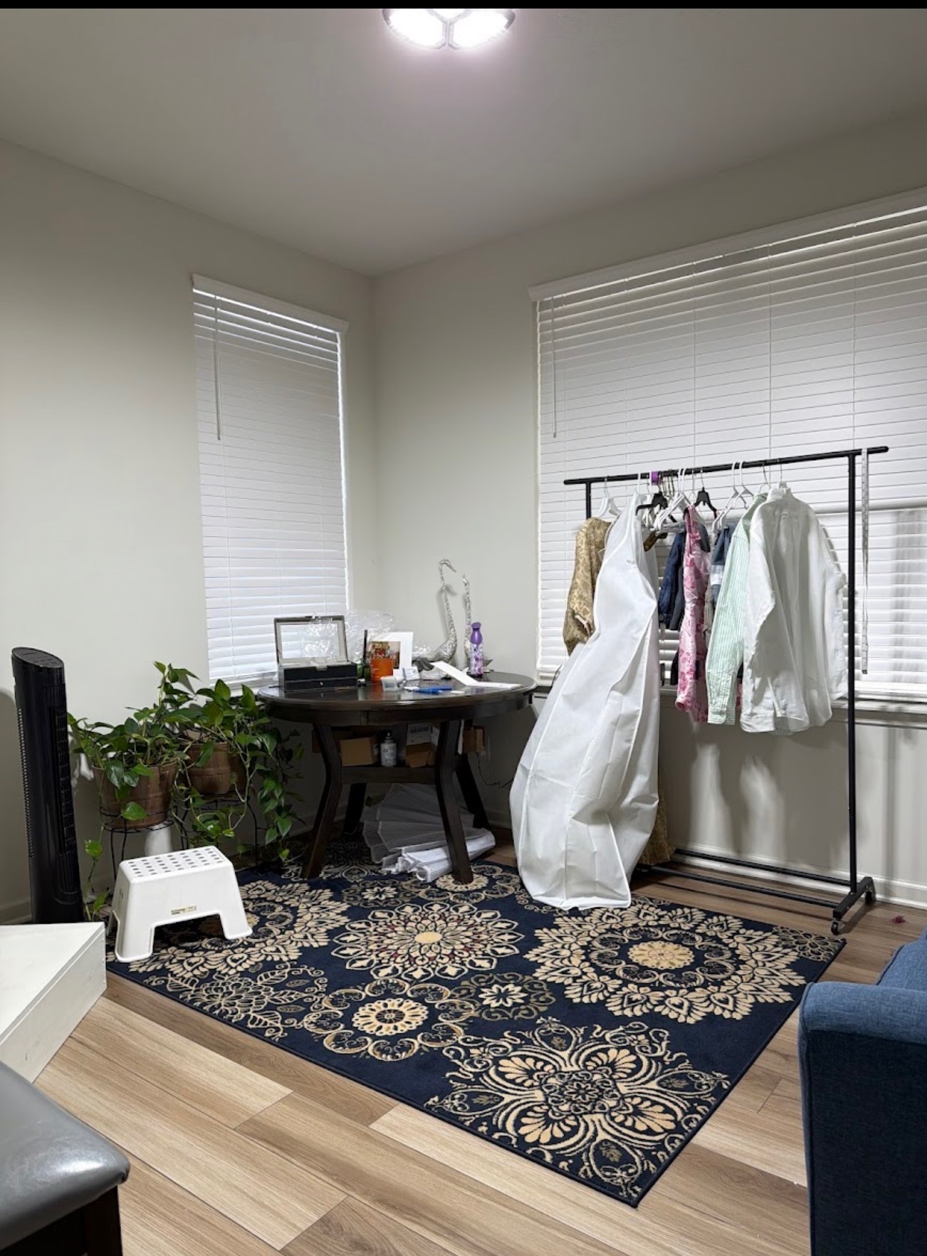 Fitting room and seating area